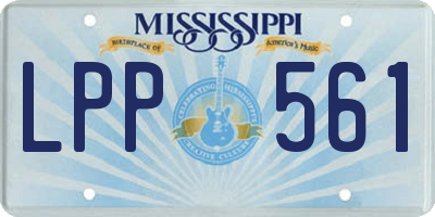 MS license plate LPP561