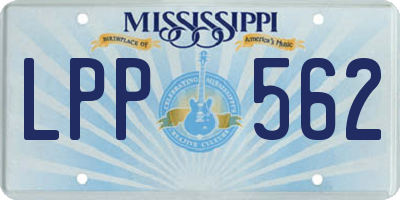 MS license plate LPP562