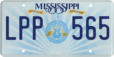 MS license plate LPP565