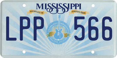MS license plate LPP566
