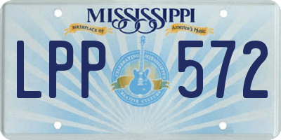 MS license plate LPP572