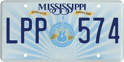 MS license plate LPP574