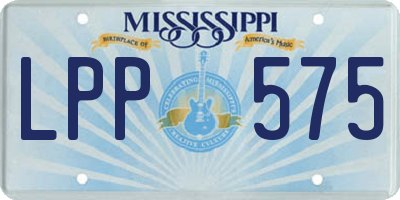 MS license plate LPP575