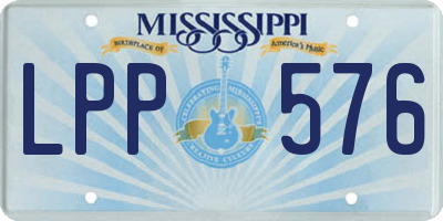 MS license plate LPP576