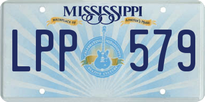 MS license plate LPP579