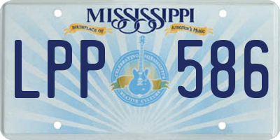 MS license plate LPP586