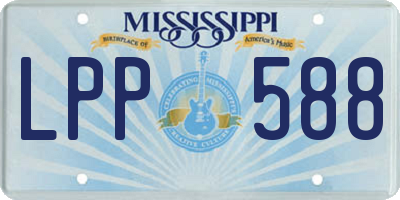 MS license plate LPP588