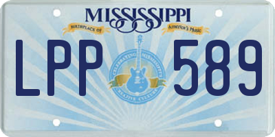 MS license plate LPP589