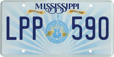 MS license plate LPP590