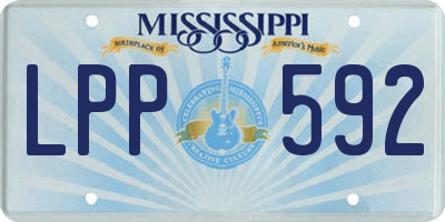 MS license plate LPP592