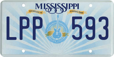 MS license plate LPP593