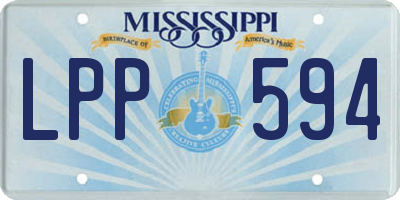 MS license plate LPP594