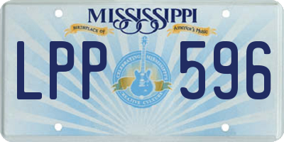 MS license plate LPP596