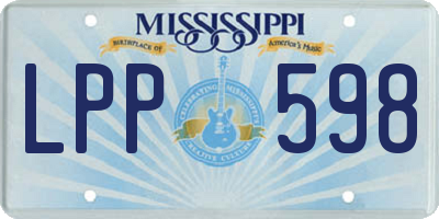 MS license plate LPP598