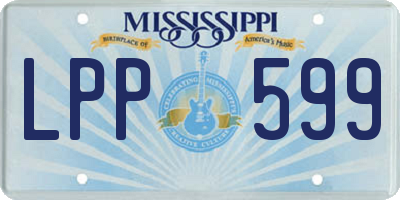 MS license plate LPP599