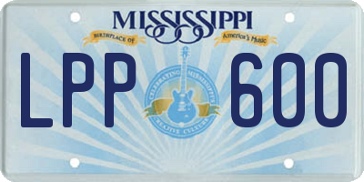 MS license plate LPP600