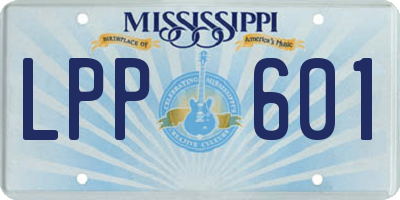 MS license plate LPP601