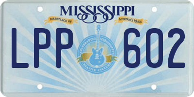 MS license plate LPP602