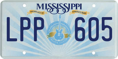 MS license plate LPP605