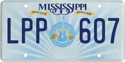 MS license plate LPP607