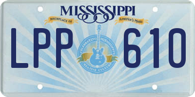 MS license plate LPP610