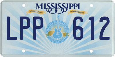 MS license plate LPP612