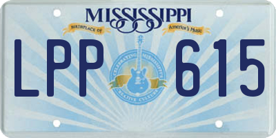 MS license plate LPP615