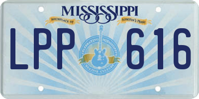 MS license plate LPP616