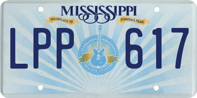 MS license plate LPP617