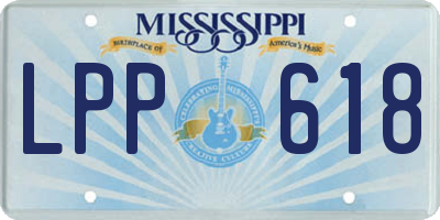 MS license plate LPP618