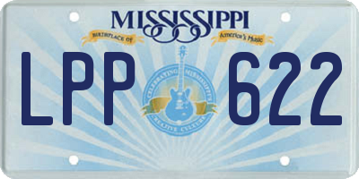 MS license plate LPP622