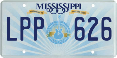 MS license plate LPP626