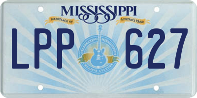 MS license plate LPP627