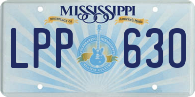 MS license plate LPP630