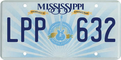 MS license plate LPP632