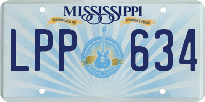 MS license plate LPP634