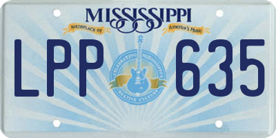 MS license plate LPP635