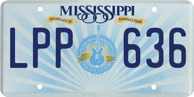 MS license plate LPP636