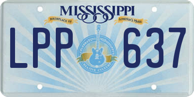 MS license plate LPP637