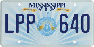 MS license plate LPP640