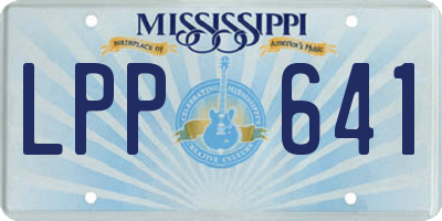MS license plate LPP641