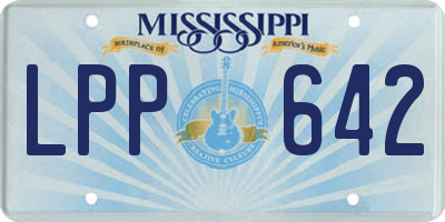 MS license plate LPP642