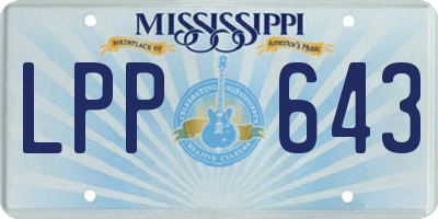 MS license plate LPP643