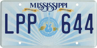 MS license plate LPP644
