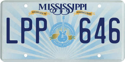 MS license plate LPP646