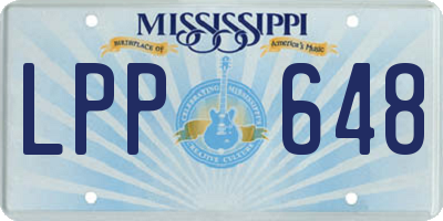 MS license plate LPP648
