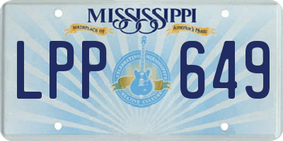 MS license plate LPP649