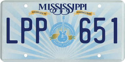 MS license plate LPP651