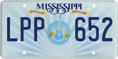 MS license plate LPP652