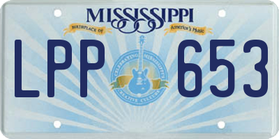 MS license plate LPP653